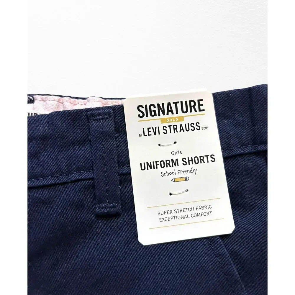 NWT Levi Strauss Signature Girls’ Uniform Shorts, Size 12